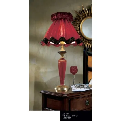 Zdjęcie Luksusowa czerwona lampa kryształowa z kloszem Paris – Il Paralume Marina