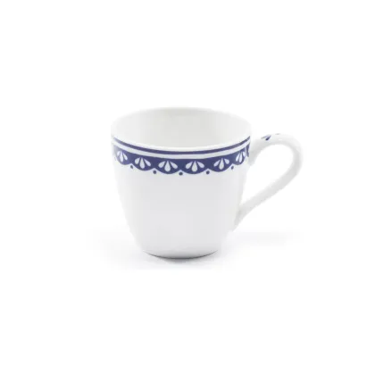 Zdjęcie Stylowa filiżanka do espresso z porcelany z delikatnym niebieskim zdobieniem – Leander