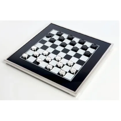 Picture Luxurious wooden checkers - silver
