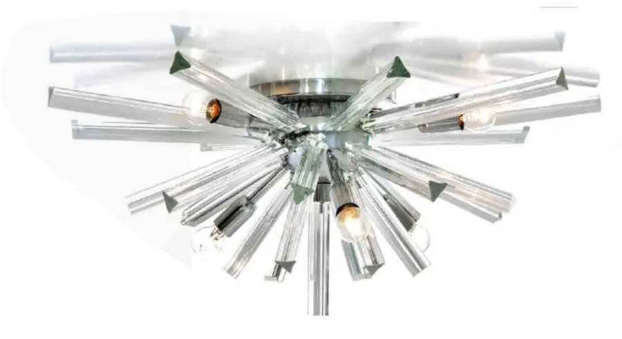 obrazek 1 Lampa sufitowa Sputnik z przezroczystym szkłem Murano Triedo - Il Paralume Marina
