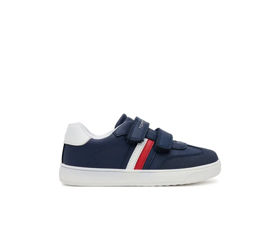 obrazek 1 Tommy Hilfiger Sneakersy Stripes Low Cut Lace Velcro Sneaker T1X9-33840-1269 S Granatowy