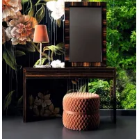 Picture Elegant upholstered Conga pouffe from Italy