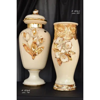 Picture Beautiful ceramic vases with gold decorations