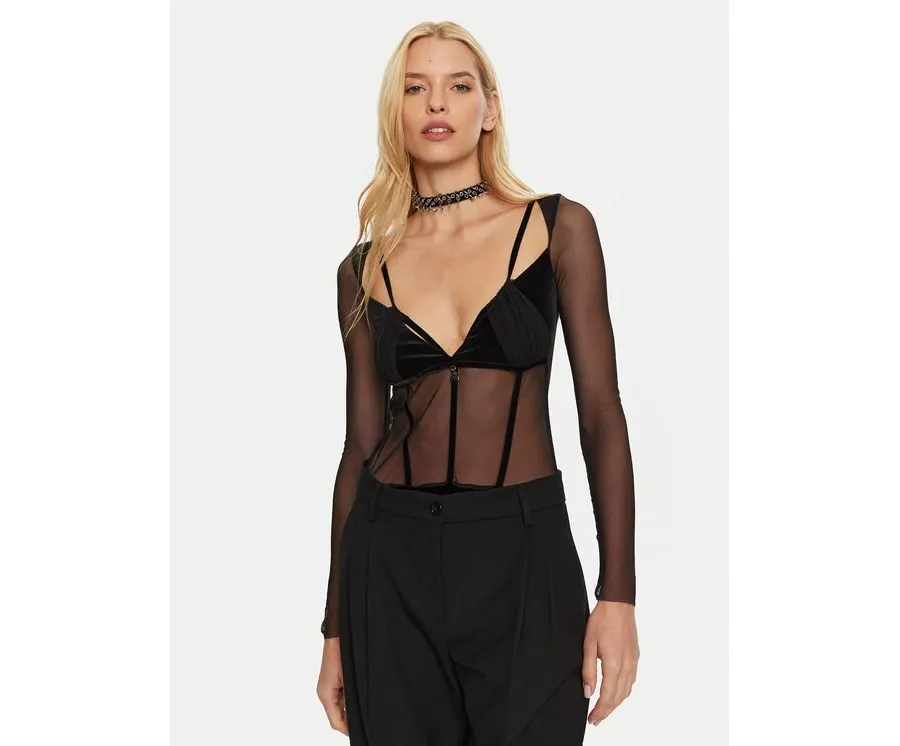 obrazek 1 Patrizia Pepe Body 2M4400/J230-K103 Czarny Regular Fit