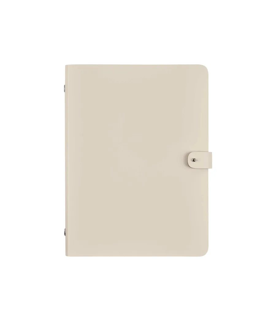 obrazek 2 Stylowy segregator A5 wykonany z naturalnej skóry w kolorze kremowym