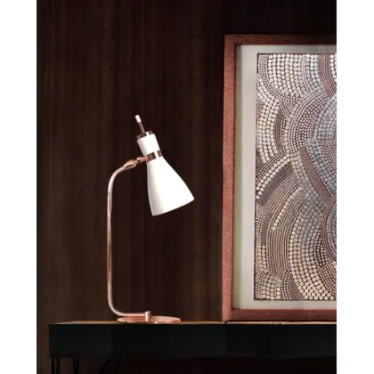 Zdjęcie Mosiężna lampka biurkowa Soho o klasycznym designie