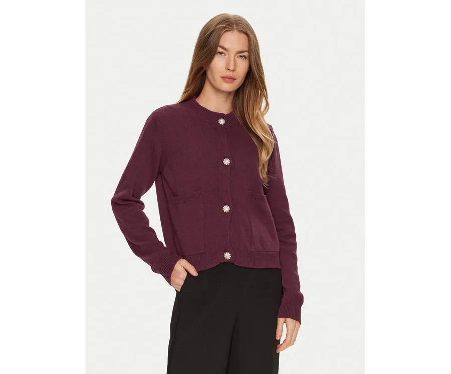 obrazek 1 ViCOLO Kardigan 77100S Bordowy Regular Fit