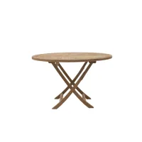 Picture Unique round Achille-Moon folding table for dining room or outdoor use