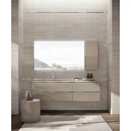 Zdjęcie Piękny zestaw mebli Eden Ribbed Glass do łazienki