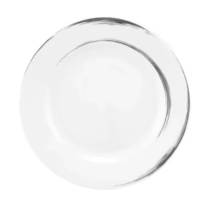 Zdjęcie Wyjątkowy okrągły talerz do chleba 17 cm z szarym zdobieniem - Seltmann Weiden