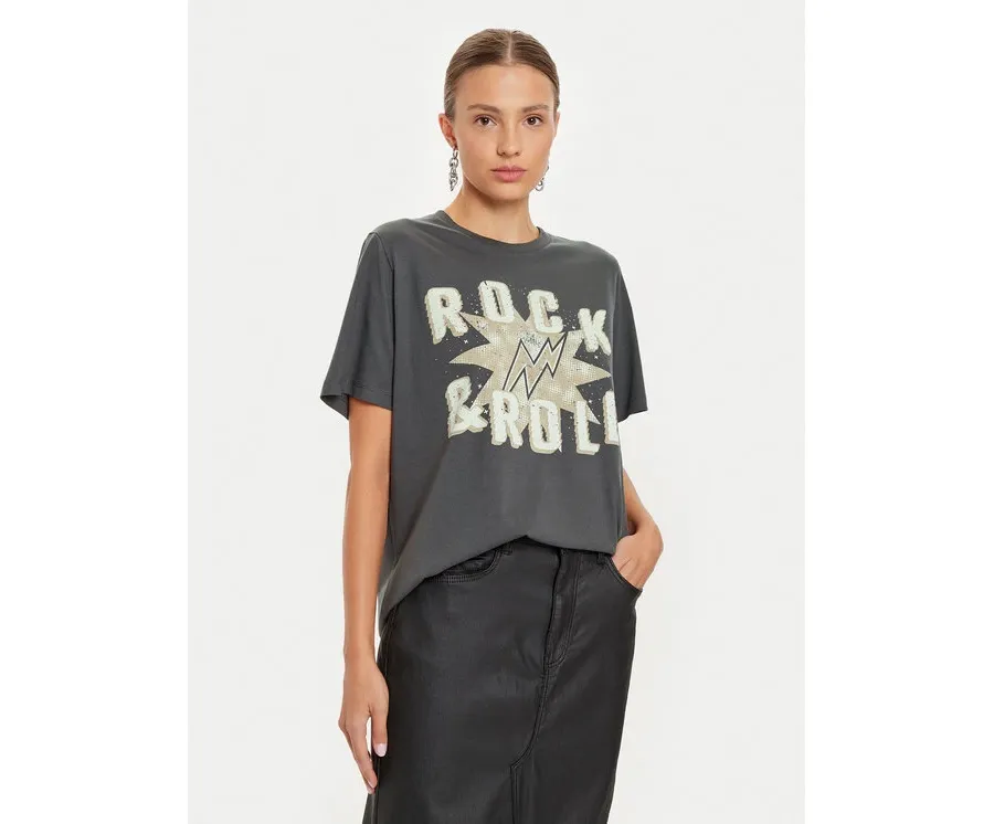obrazek 1 Vero Moda T-Shirt Boda Caty 10315697 Szary Regular Fit