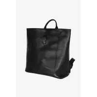 Picture Classic black backpack made of Italian leather - Terrida