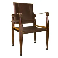 Picture Elegant chair with leather upholstery