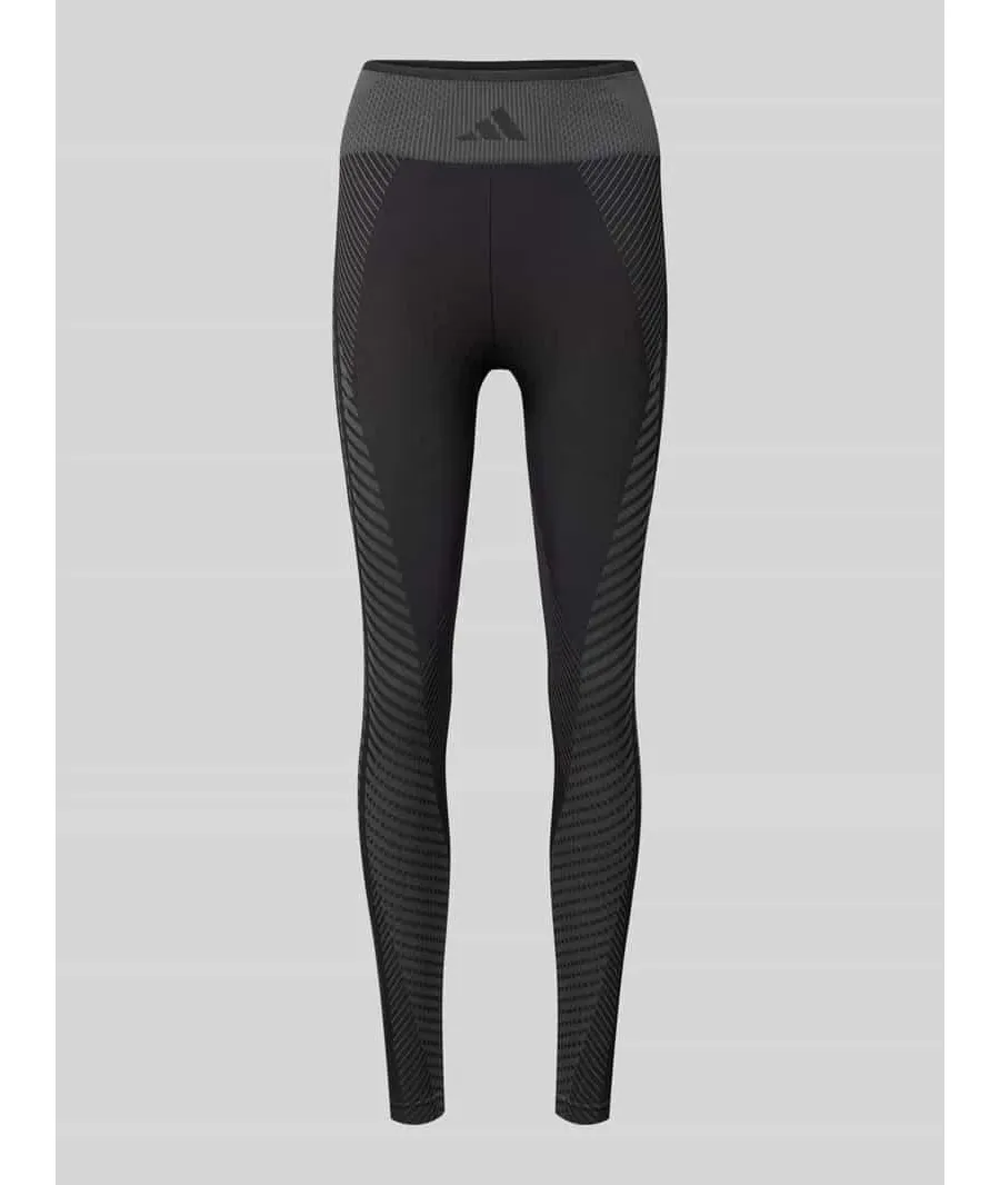 obrazek 1 Legginsy o kroju super skinny fit z wyhaftowanym logo