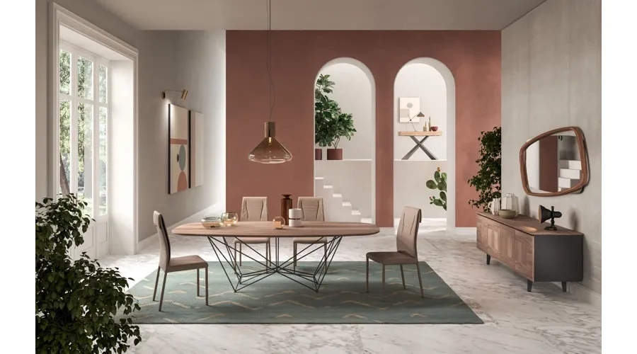 obrazek 14 Designerskie lustro do jadalni lub salonu z drewnianą ramą