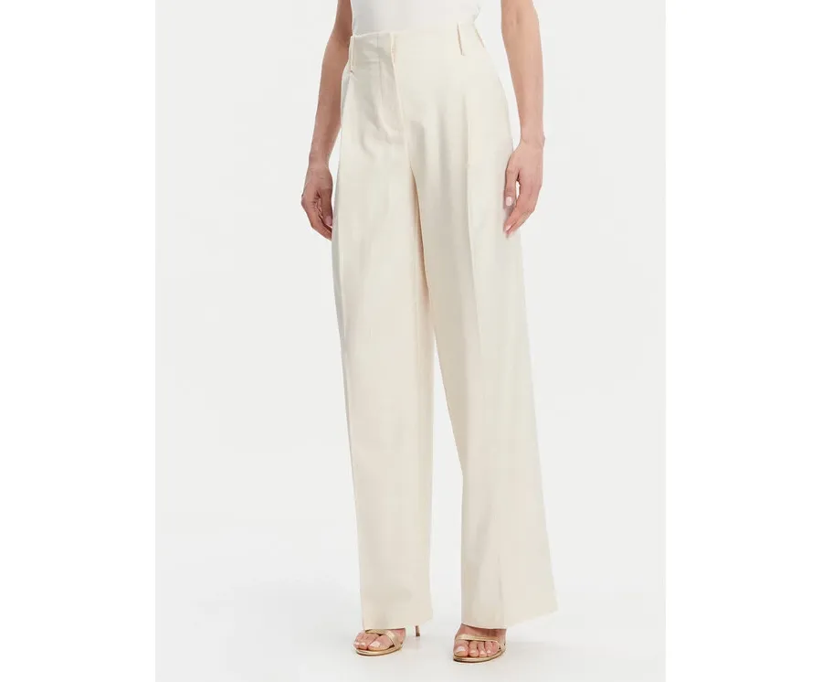 obrazek 1 Simona Corsellini Spodnie materiałowe P25CPPA01901 Écru Relaxed Fit
