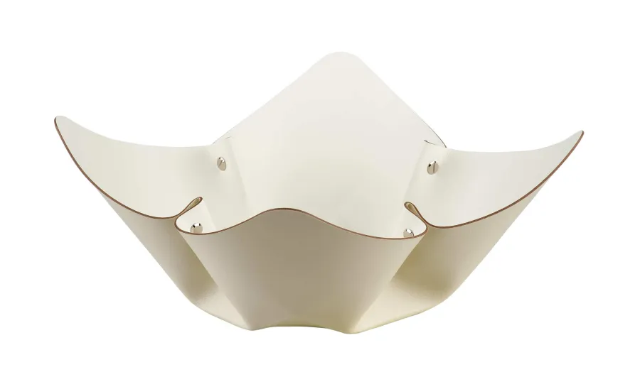 obrazek 1 Skórzana misa na owoce Ø35 cm w kształcie kwiatu