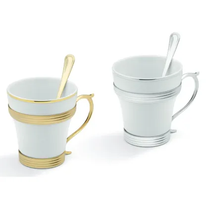 Picture Italian set of 6 tea cups from the Elegante collection