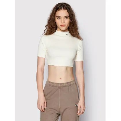 Zdjęcie Reebok Bluzka HH7370 Beżowy Slim Fit