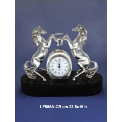 Zdjęcie Prestiżowa ozdobna figura pary koni z zegarem - ArtBe
