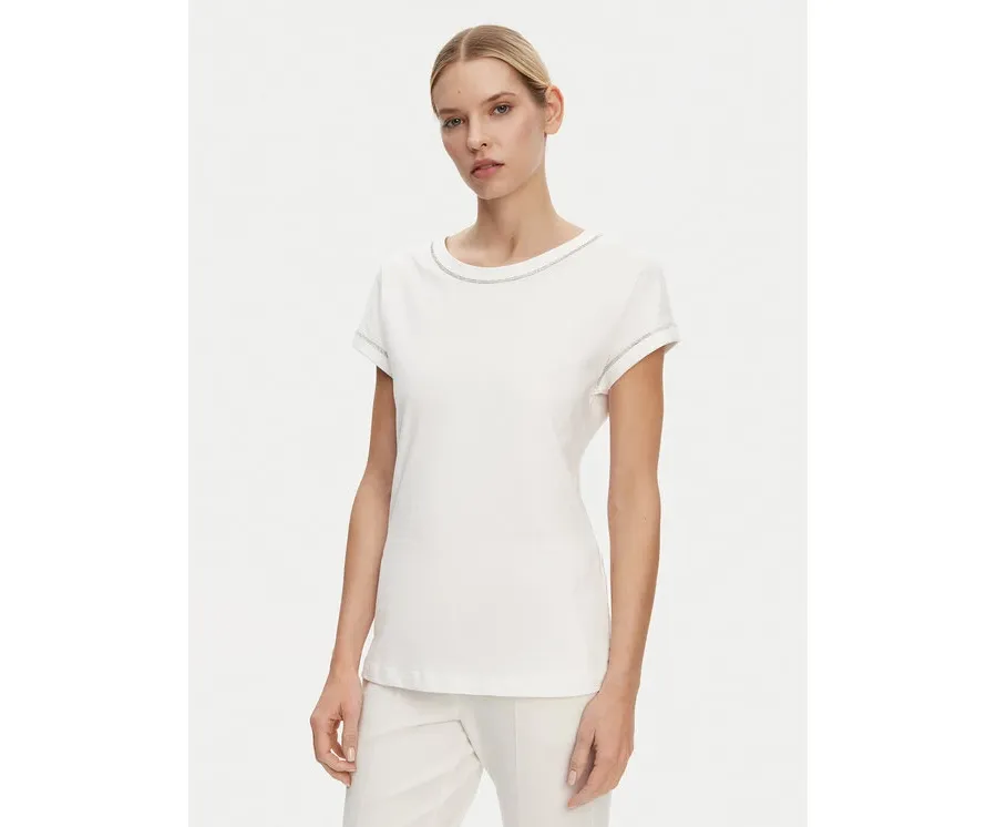 obrazek 1 Luisa Spagnoli T-Shirt Brescello 542123 Biały Regular Fit