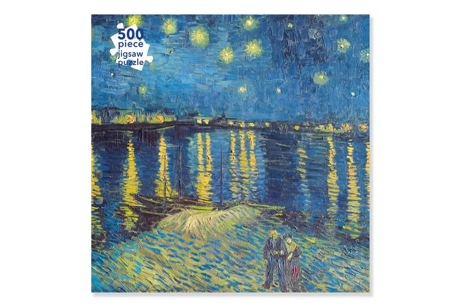 obrazek 1 Puzzle dla dorosłych Van Gogh: Gwiaździsta noc nad Rodanem (500 elementów) - Flame Tree Publishing