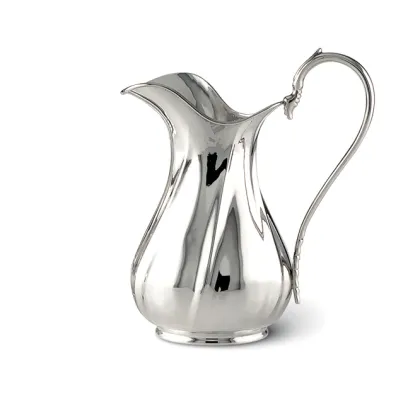 Picture A tall, silver jug with an original shape
