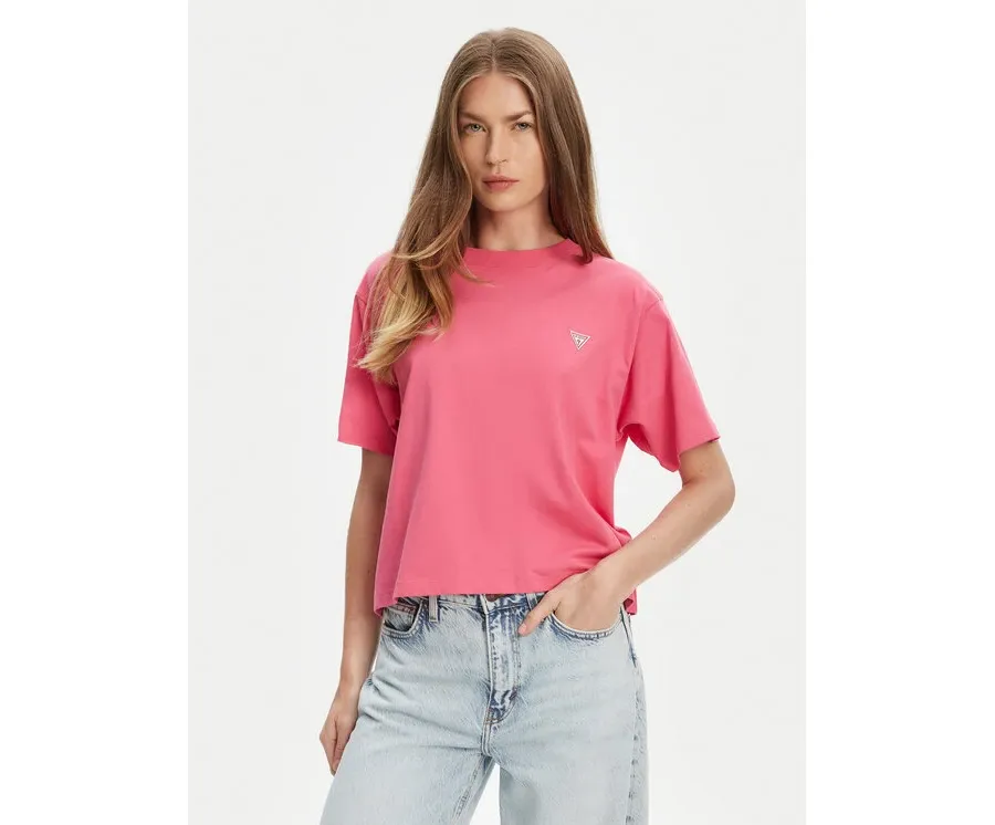 obrazek 1 Guess Jeans T-Shirt W4YI05 K8HM0 Różowy Boxy Fit