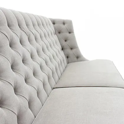 Zdjęcie Szara pikowana sofa w stylu nowoczesnym - Sevensedie