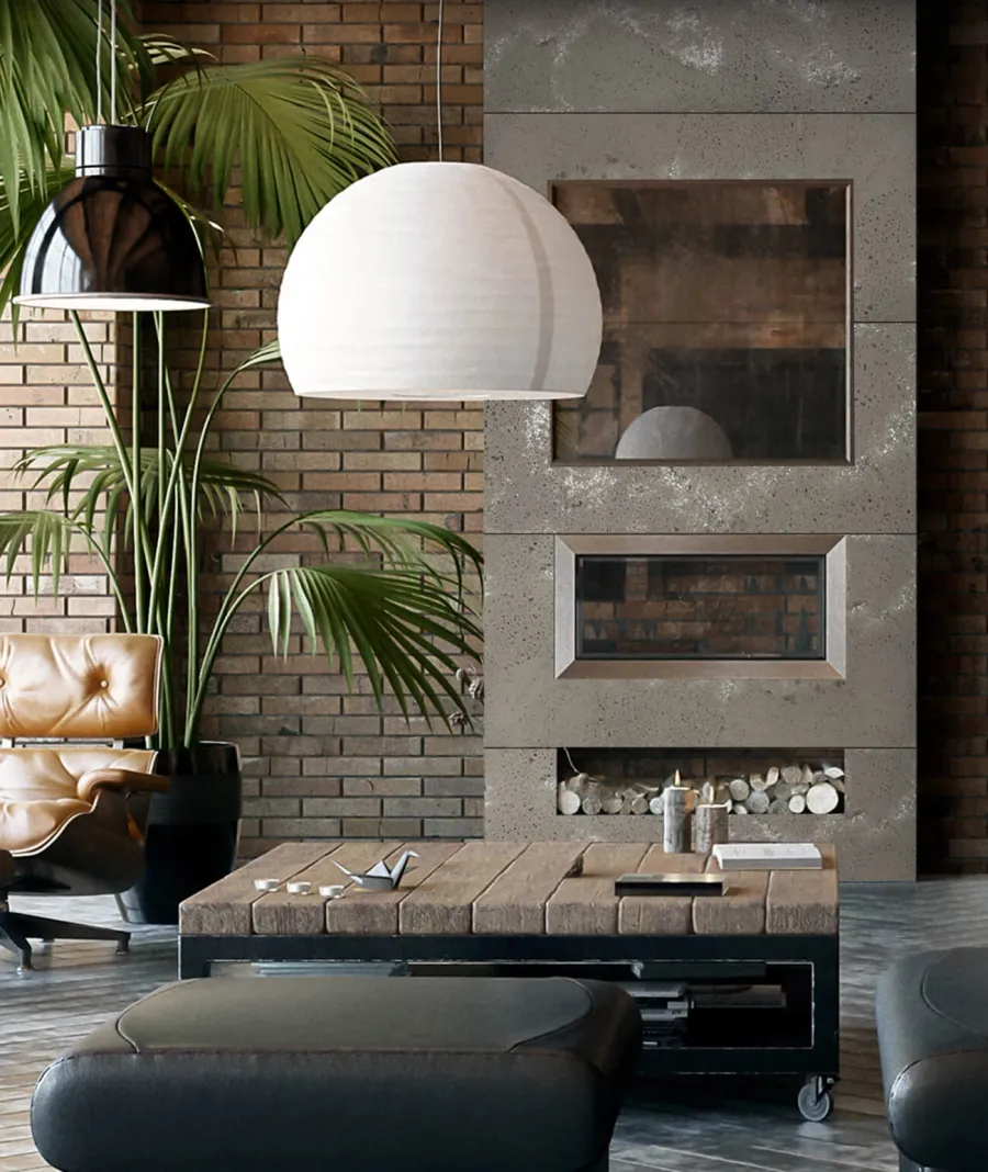 obrazek 1 100x50 cm DS - (brązowy, srebrne kruszywo) - płyta beton architektoniczny ultralekka