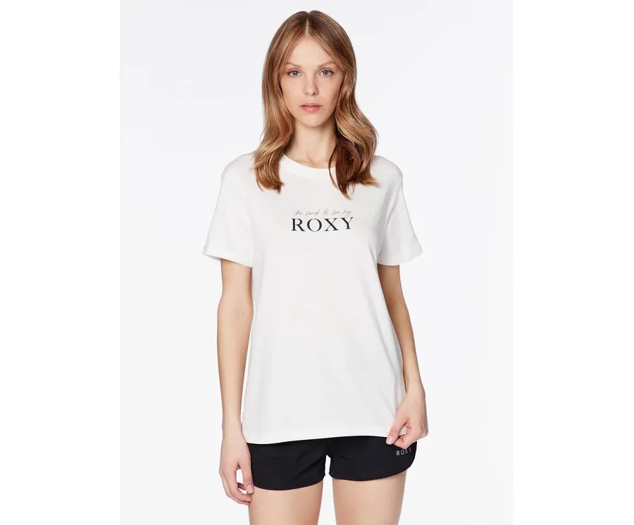 obrazek 1 Roxy T-Shirt Noon Ocean ERJZT05490 Biały Regular Fit