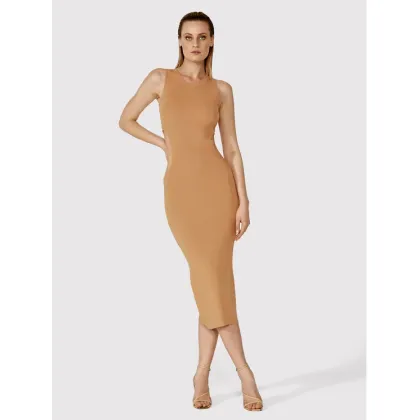 Zdjęcie Simple Sukienka letnia SUD015 Brązowy Slim Fit