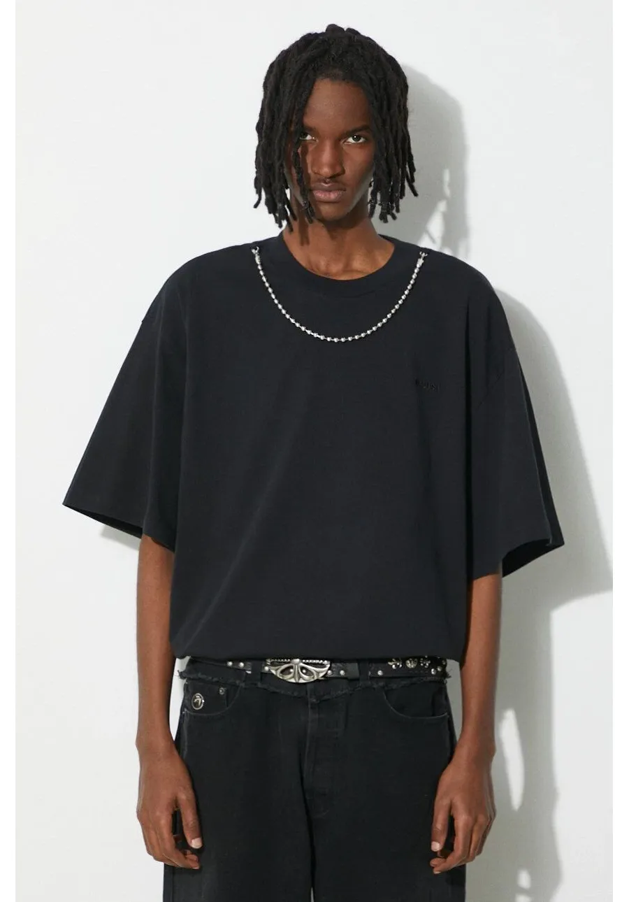 obrazek 1 AMBUSH t-shirt bawełniany Ballchain męski kolor czarny gładki BMAA001S24JER