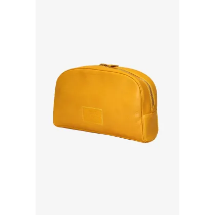 Zdjęcie Stylowa żółta kosmetyczka wykonana ze skóry - Terrida