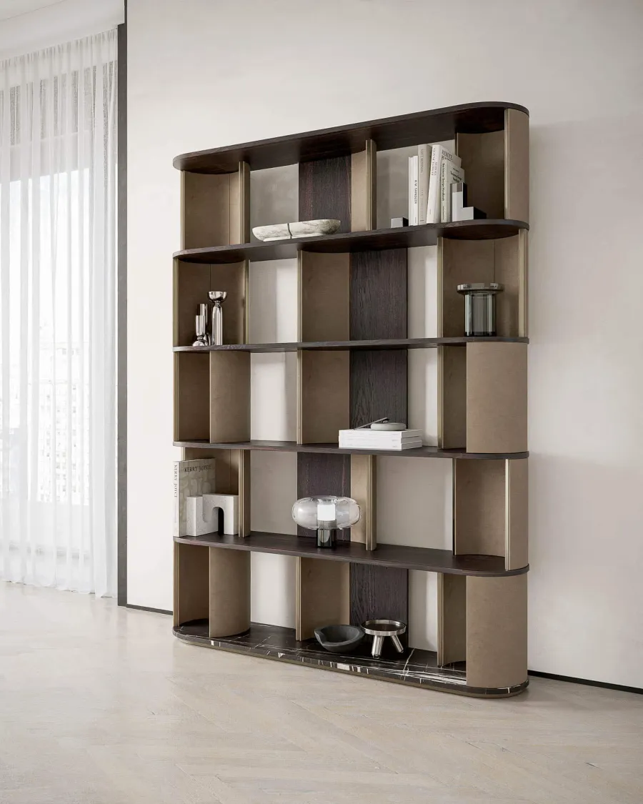 obrazek 9 Stylowa włoska biblioteczka do salonu lub gabinetu - w stylu modernistycznym