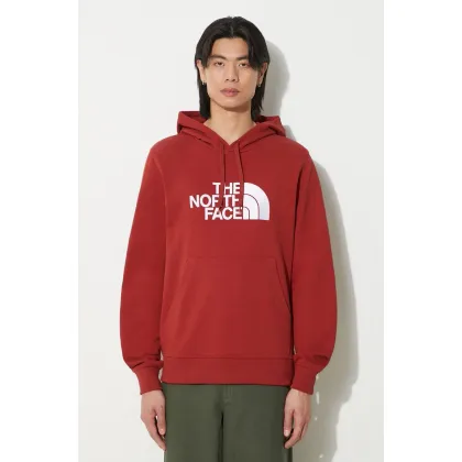 Zdjęcie The North Face bluza bawełniana M Light Drew Peak Pullover Hoodie męska kolor bordowy z kapturem z nadrukiem NF00A0TEPOJ1