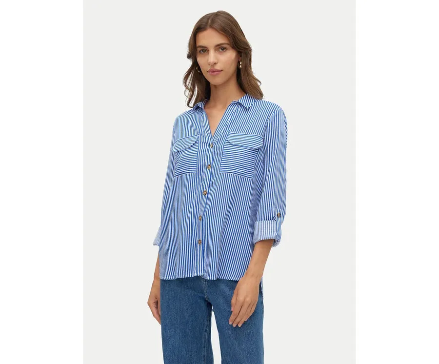obrazek 1 Vero Moda Koszula Bumpy 10275283 Niebieski Regular Fit