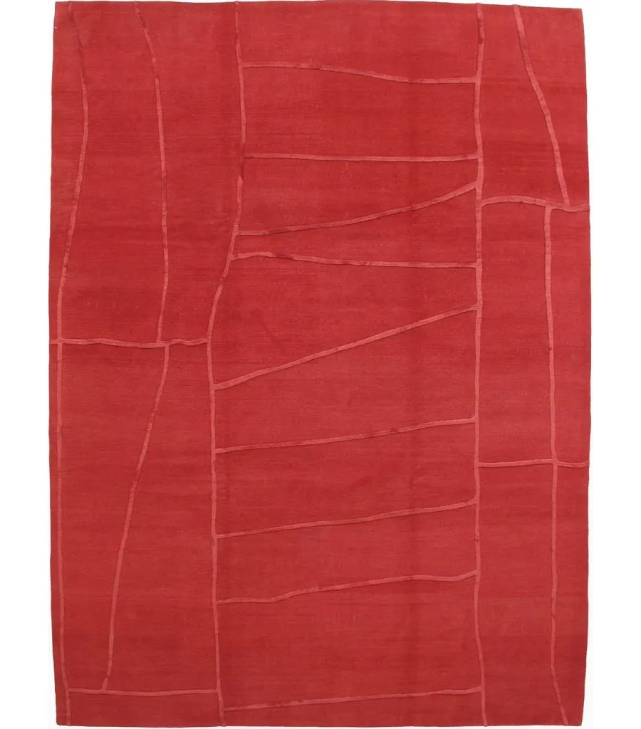 picture 1 Red carpet made of Himalayan wool with a silk blend