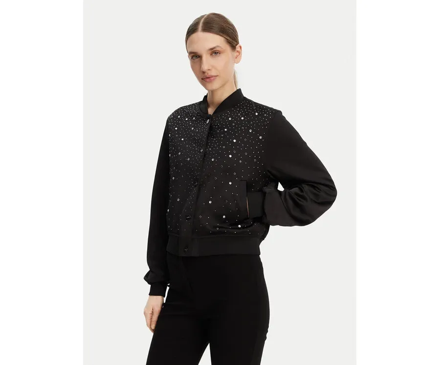 obrazek 1 DKNY Kurtka bomber P4JJZXIZ Czarny Regular Fit