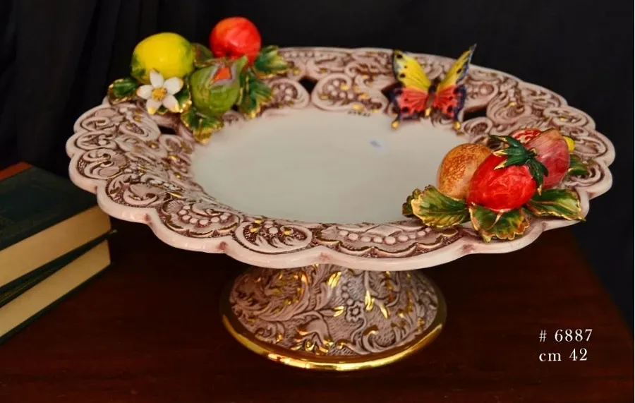 obrazek 1 Włoska patera ceramiczna ze zdobieniami