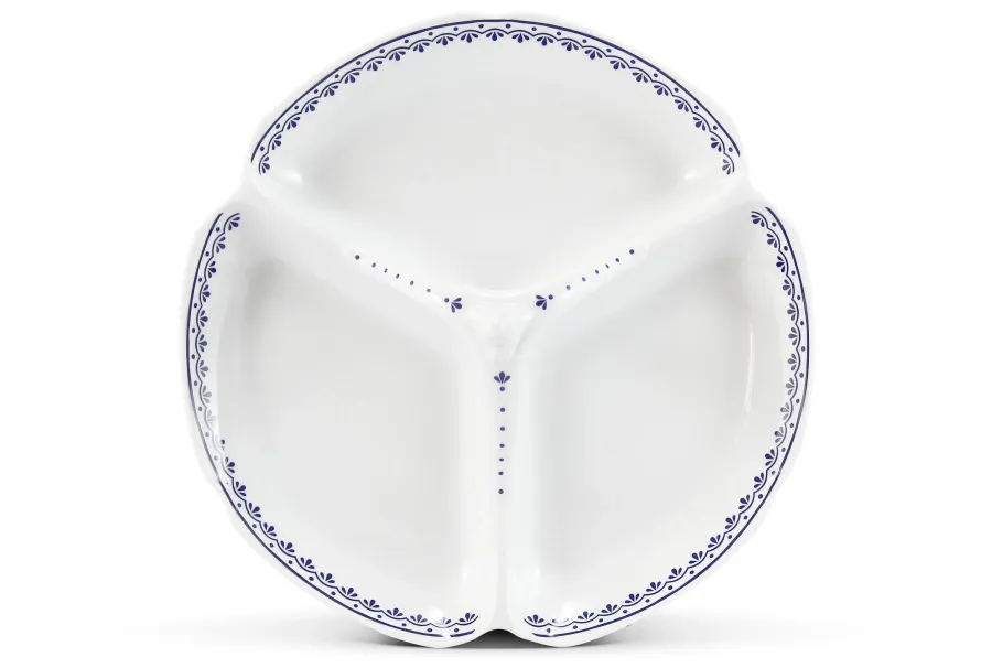 obrazek 2 Wyjątkowa patera z porcelany z delikatnym niebieskim zdobieniem – Leander