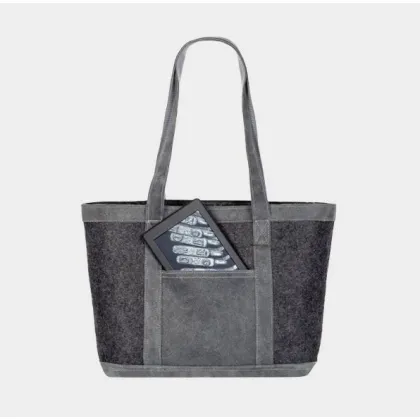 Zdjęcie Niesamowita torba z elementami skóry i kieszenią zewnętrzną dla firm