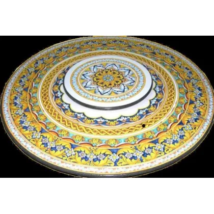 Zdjęcie Luksusowy blat z kamienia wulkanicznego z roślinnym ozdobnym złożonym wzorem - Ceramiche Valchida