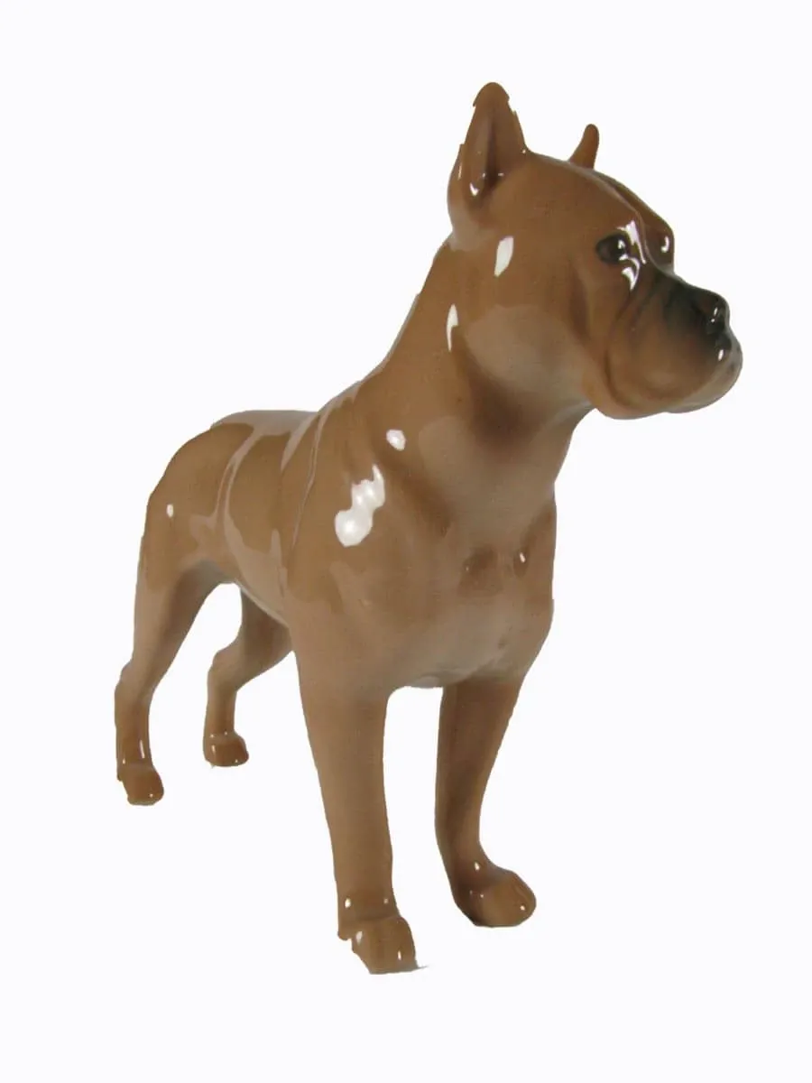 obrazek 2 Ręcznie malowana polichromowana figurka boksera z porcelany Bing & Grondahl