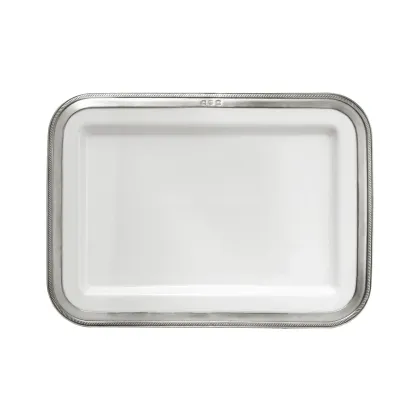 Picture A stunning serving tray made of pewter and ceramics