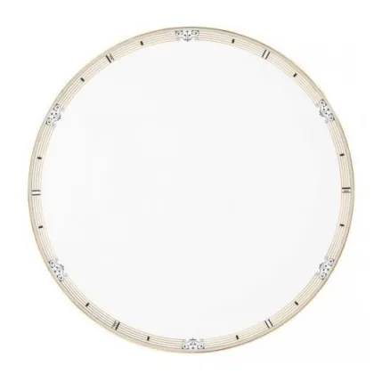 Zdjęcie Luksusowy porcelanowy półmisek na tartę o subtelnym złotym zdobieniu – Tettau