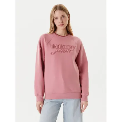 Zdjęcie Tommy Jeans Bluza Script DW0DW21196 Różowy Regular Fit