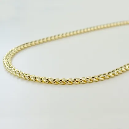 Zdjęcie Włoski łańcuszek z żółtego złota dla mężczyzn - 60 cm