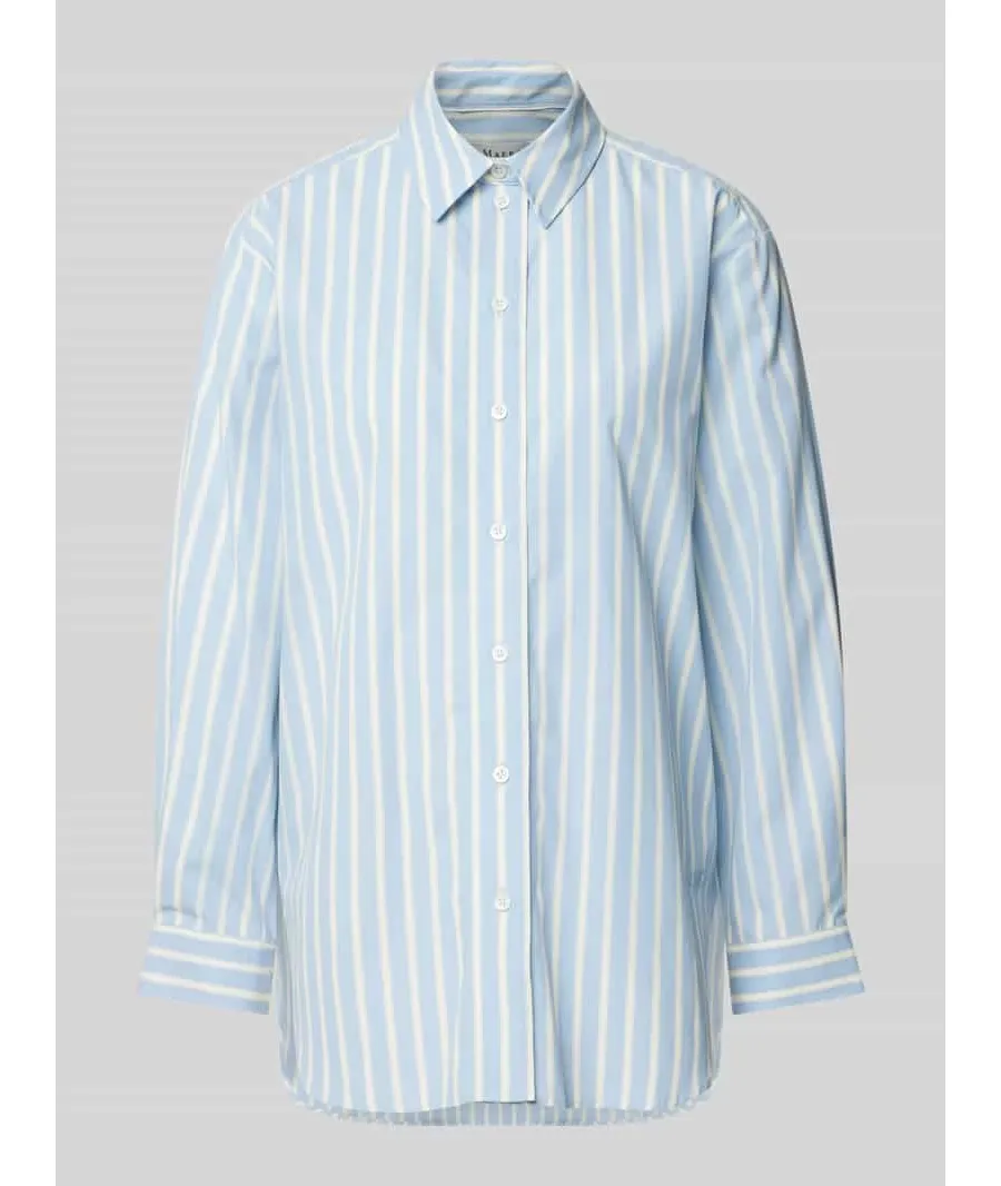 obrazek 1 Bluzka koszulowa o kroju regular fit z listwą guzikową na całej długości