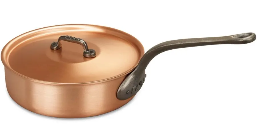 obrazek 3 Patelnia 24 cm z miedzi i stali nierdzewnej do potraw sauté